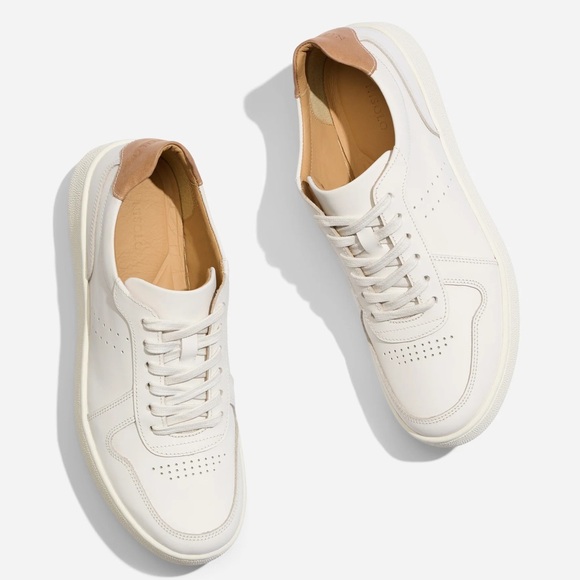 Nisolo Bria Go-To Court Leather Sneakers White Women’s Size 7.5 New In Box - Picture 2 of 11